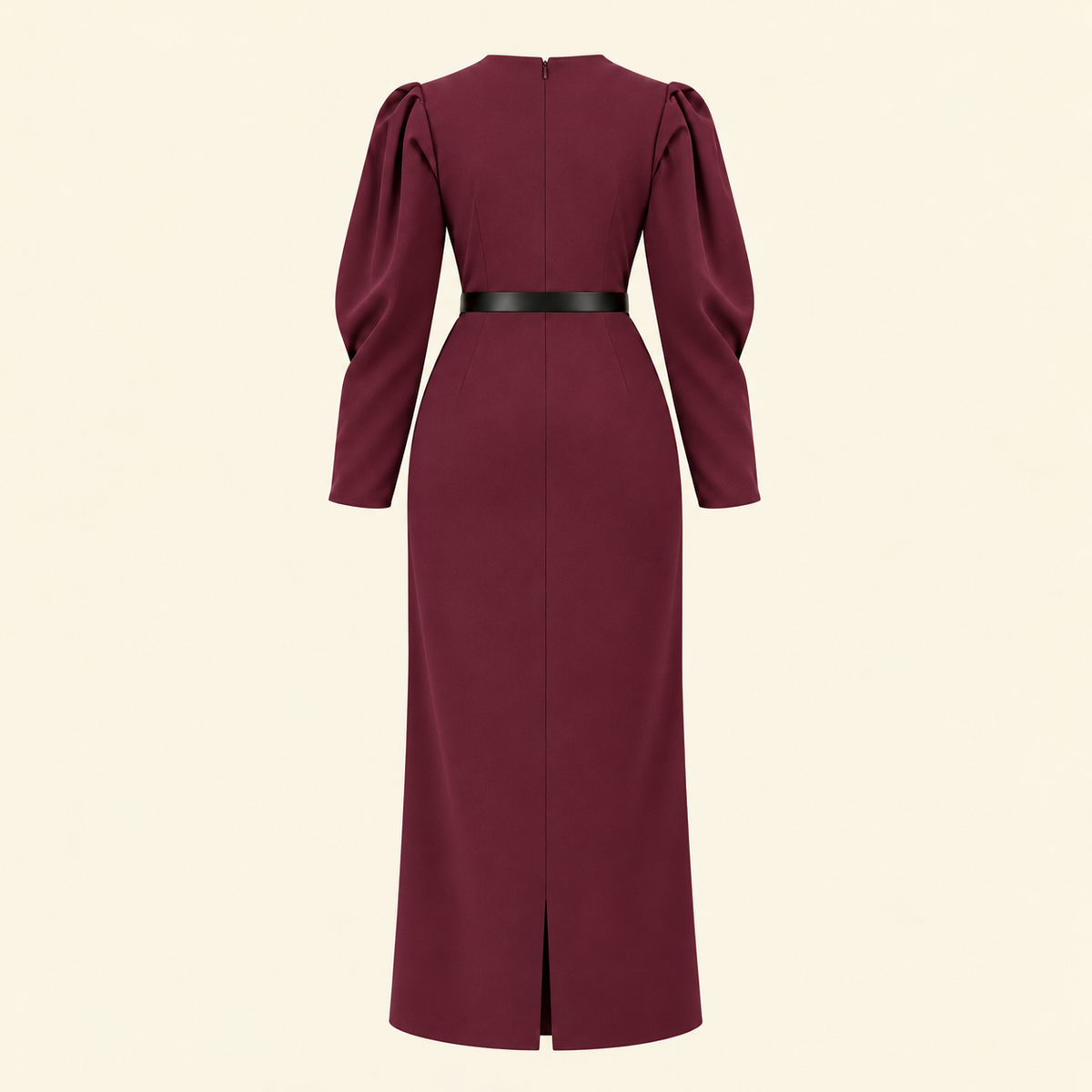 THE NEW BURGUNDY AUTUMN DRESS