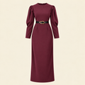 THE NEW BURGUNDY AUTUMN DRESS