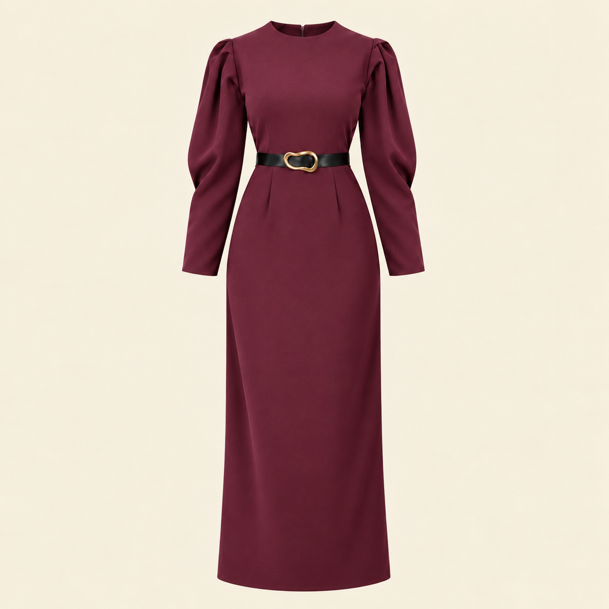 THE NEW BURGUNDY AUTUMN DRESS
