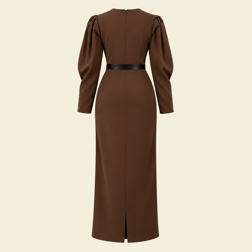 THE NEW BROWN AUTUMN DRESS