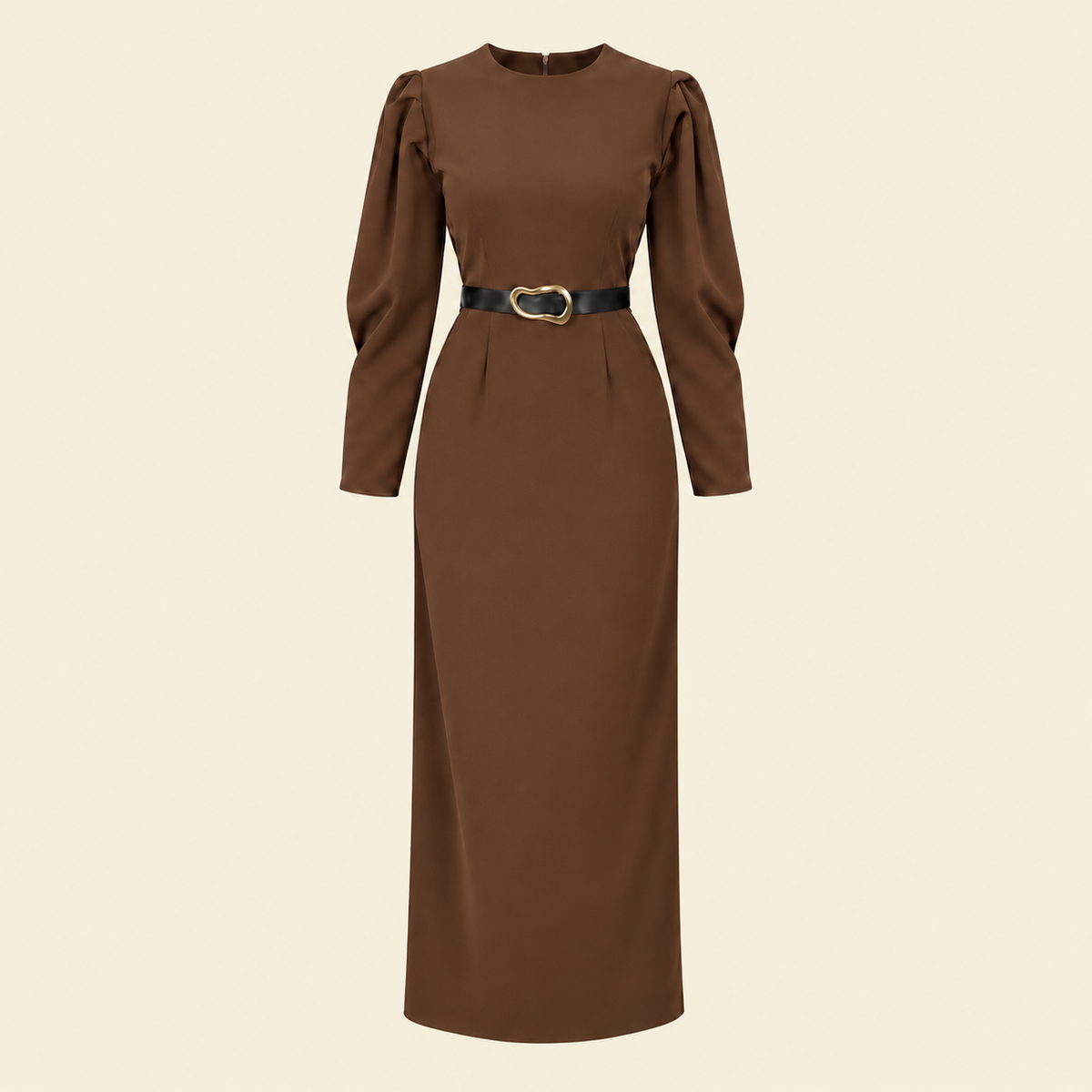 THE NEW BROWN AUTUMN DRESS