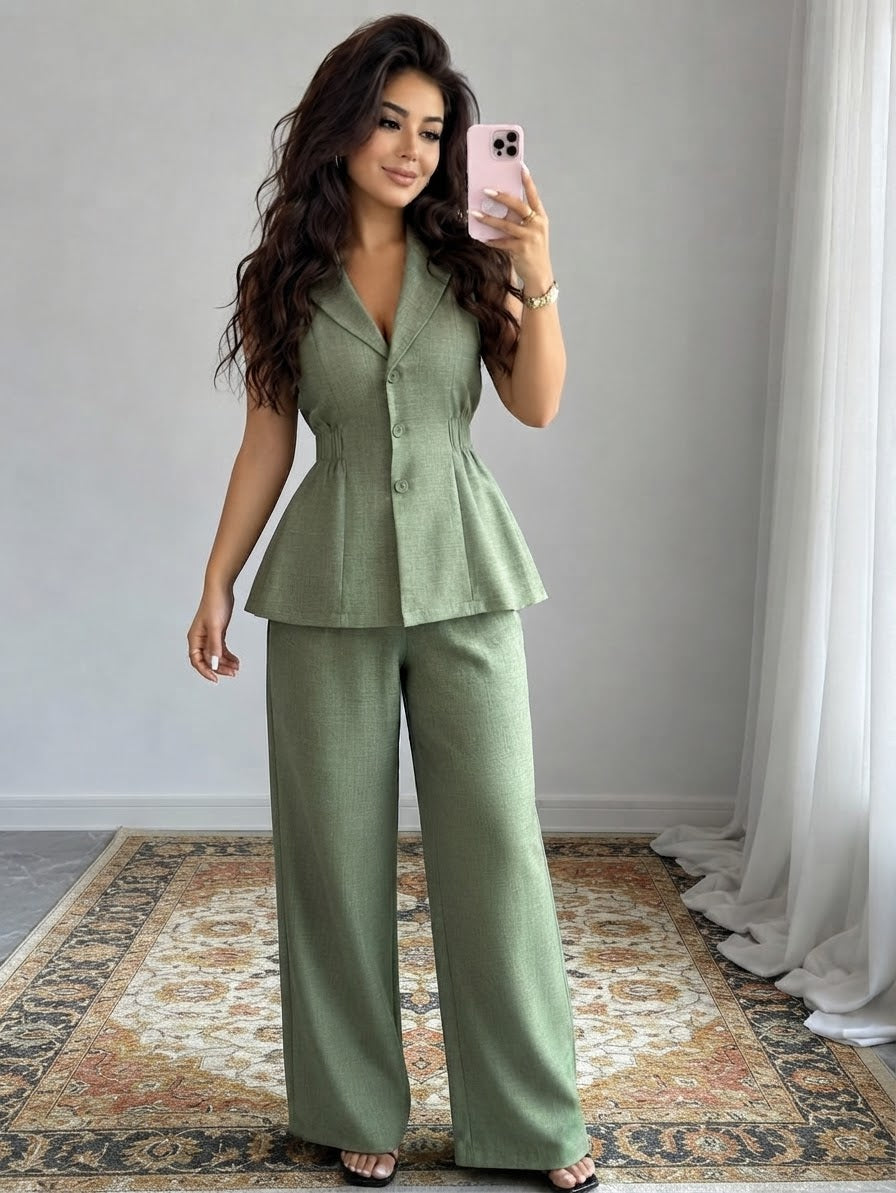 Bogossa Sage Harmony Co-ord Set – Sophisticated Elegance